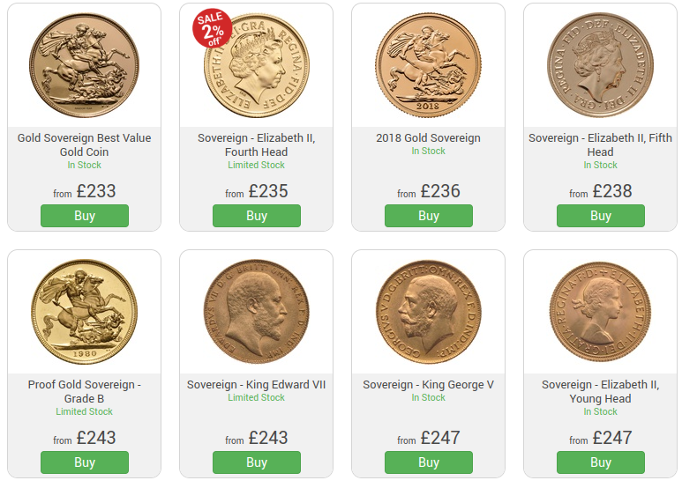 Buy Gold Coins in Leeds UK